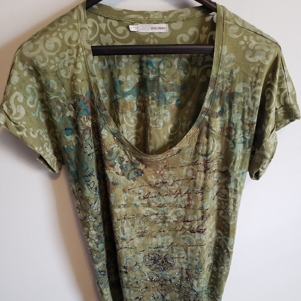 Maurices burn-out short sleeve top